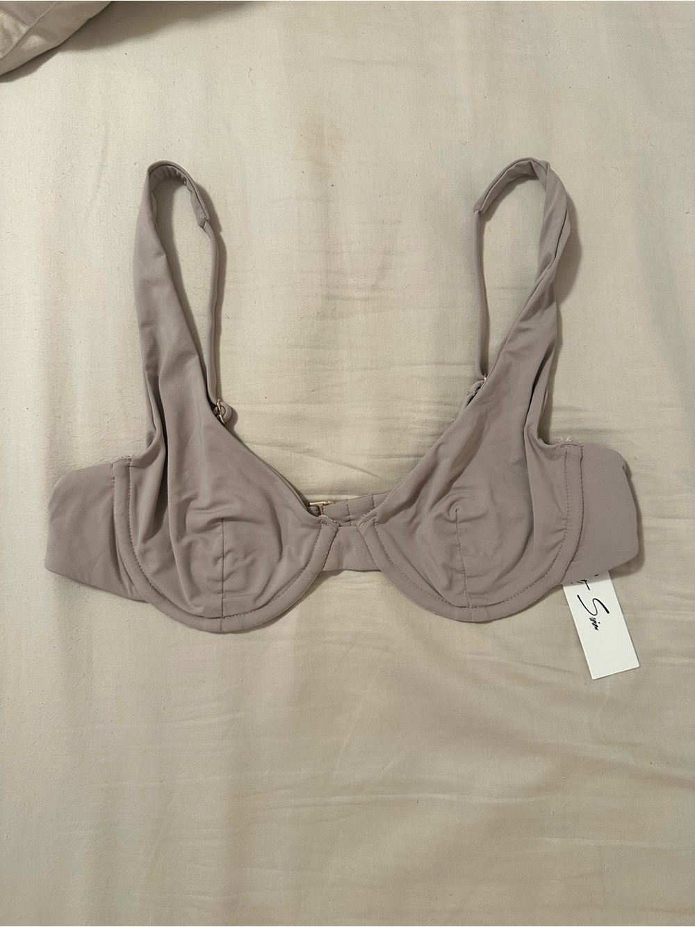 Riot Swim Taupe Underwire Bikini Top - SIZE MEDIUM